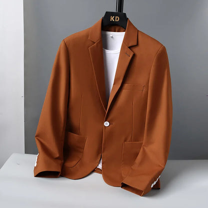 Blazer Outdoor Men's Fashion Business Travel Camping Wedding Trend Host Slim Fit Campus Leisure Breathable Korean Style Blazer