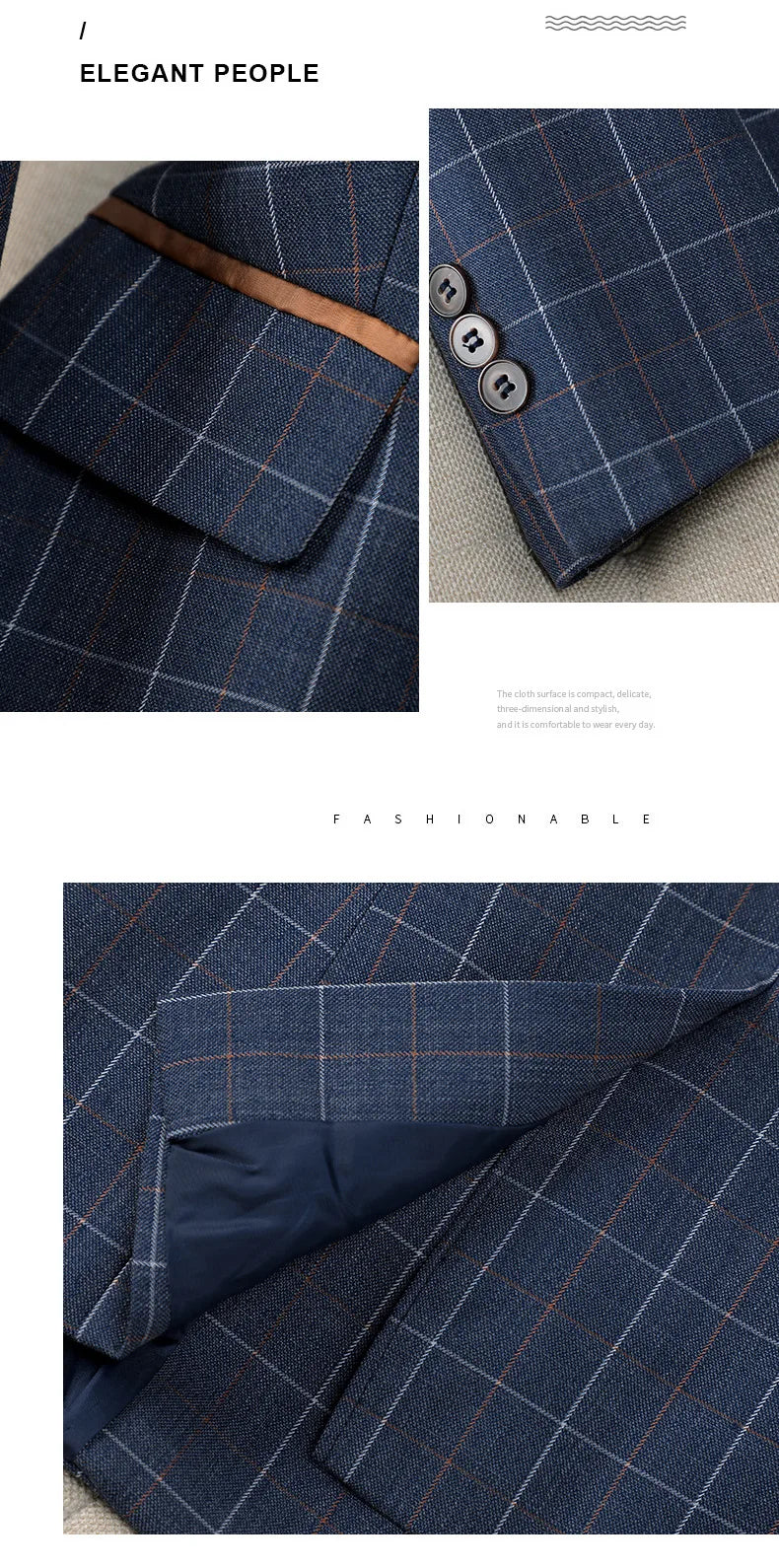 Apricot Plaid Pant Suits for Women Blazer British Style Capable Fashionable High-end Professional Clothing OL Clothes Suit Pants