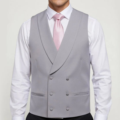 Men's Double Breasted Vest – Formal Lapel Waistcoat for Wedding & Business