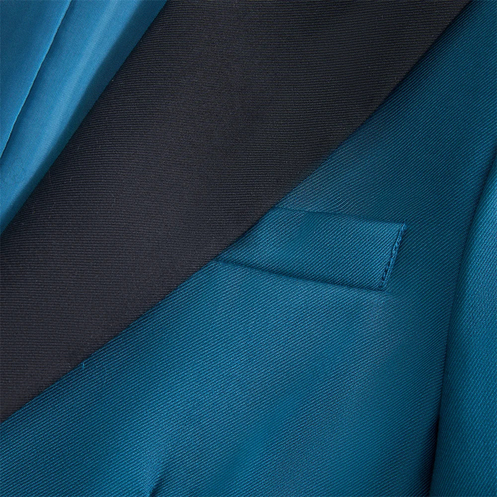 Boys 3-Piece Formal Suit Teal Single Button Kids Wedding Suit