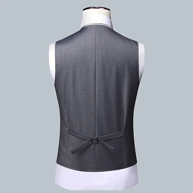 Men's 3-Piece Wedding Suit – Single Breasted, Smart Casual, Blue/Black/Gray – All Seasons