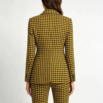 Classic 2 Pieces Suits One-Button Women's Elegant Notch Lapel Slim Fit Jacket Pants Full Sets Customized Vintage Blazer Prom
