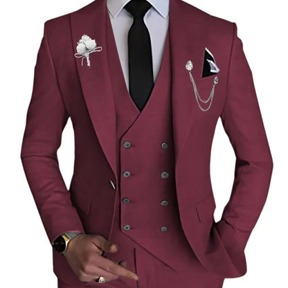 Men's 3-Piece Slim Fit Suit Set – Single Breasted, Straight Fit, Formal & Casual Occasions