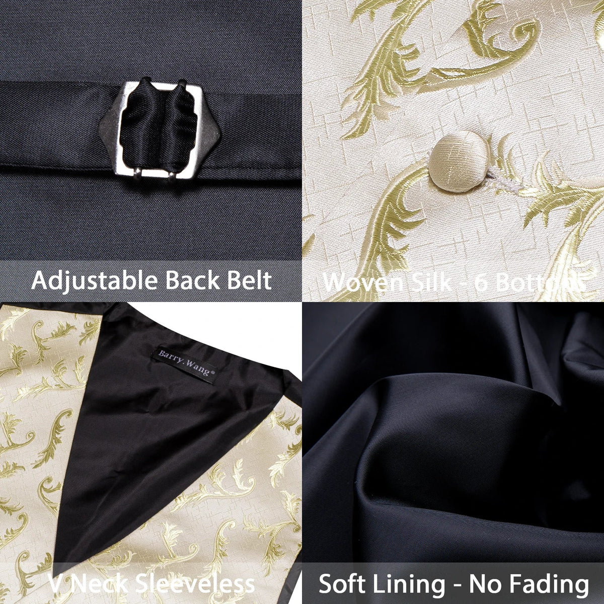 Men's Suit Vest with Matching Tie | Jacquard Paisley Waistcoat for Weddings & Formal Events