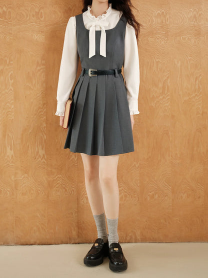 Plus Size Dark Gray Blazer Skirt Suit Office Outfit 2024 Autumn New Design Lapel Elegant Dress Skirt Female Suit（No Belt）