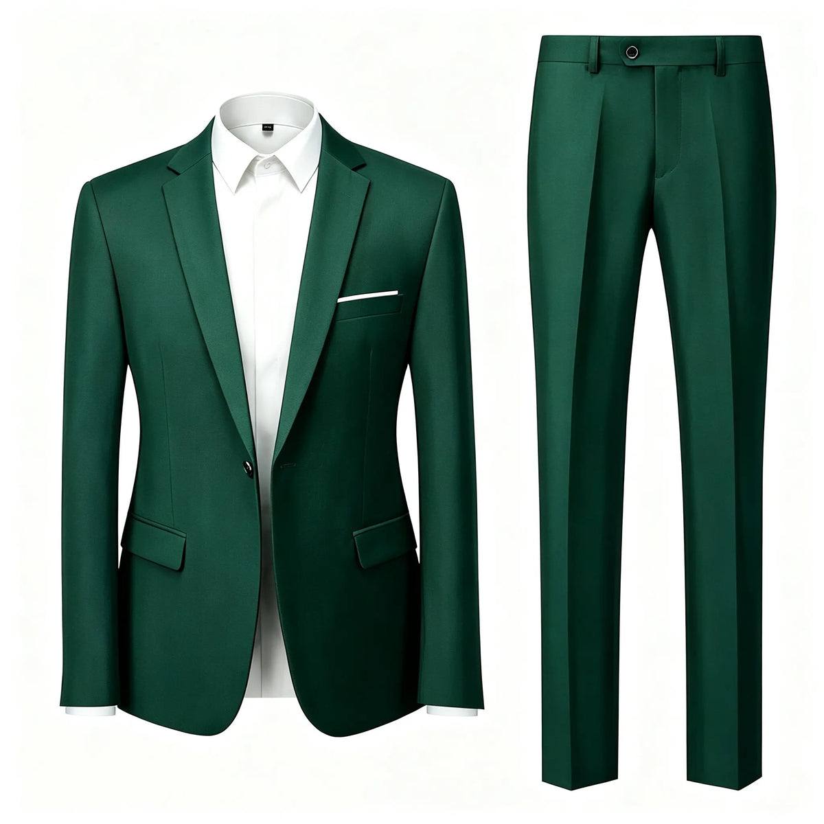 Men's Suit Set Wedding Elegant High Quality Blazer Pants Slim Fit Wrinkle Resistant Business Formal Breathable Durable