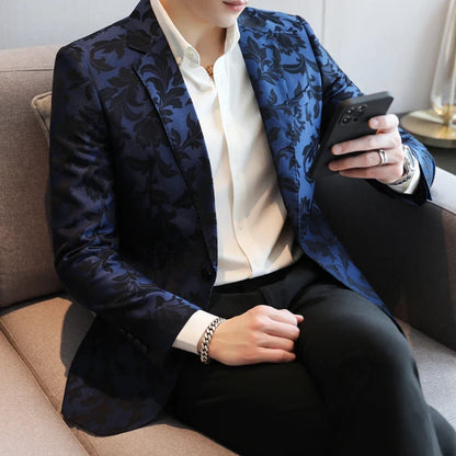 Men's Casual Suit Top - 2025 Spring S-5XL High-Quality Fashion Handsome Trend Business Boutique Wedding Dance West Coat