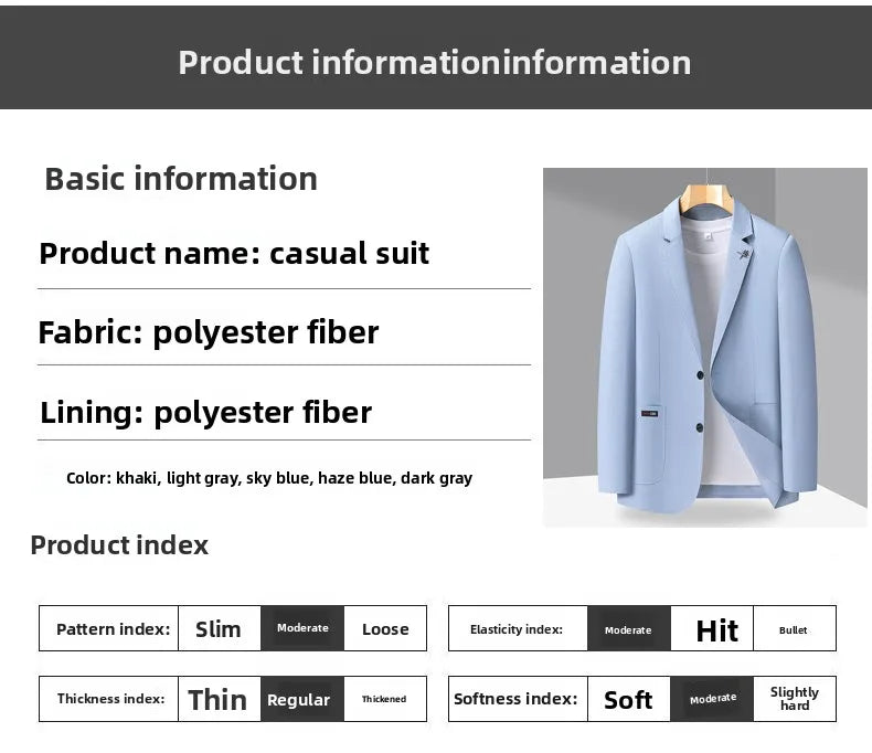2026 Blazer Lightweight High-end Men's Fashionable Business Outdoor Travel Youthful Wedding Hosting Casual Korean Style Blazer