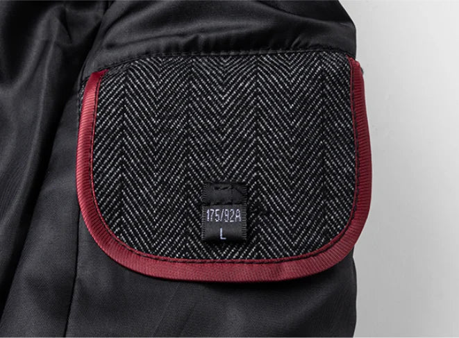 Men's 2024 Business Casual Single Suit Jacket High Quality Herringbone Wool Blend Single Breasted Stylish Handsome Line Bag