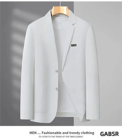 Blazer Men's Fashion Business Outdoor Travel Youth Campus Wedding Versatile Host Shaping Casual Korean Style Thin Style Blazer