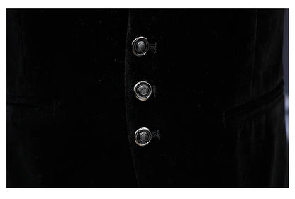 Slim Fit Velvet Yuan Collar Shirt Korean Style Fashion Trend Handsome Canary Boutique Coat New Version Small Yuan Collar Suit