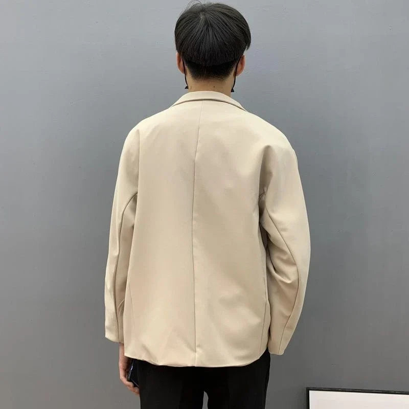 Casual Suit Jacket Early Spring Light Mature Style Men's Korean Trendy Single Blazer Suit Set