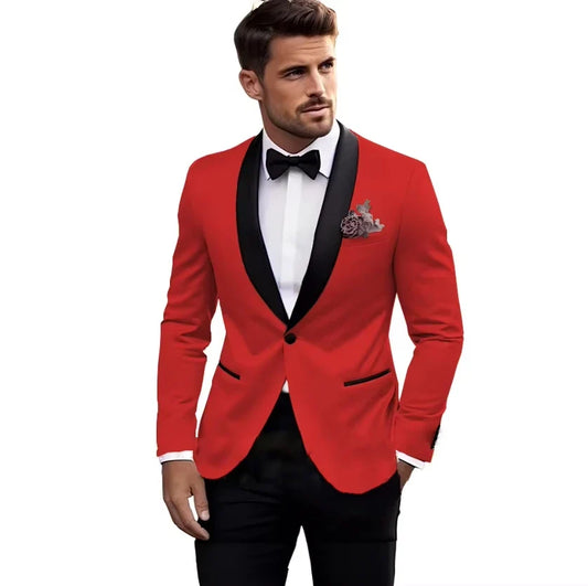 1 Piece Blazer Shawl Lapel Fashion Men's Suits Formal Customized Men's Suit for Wedding Business Tuxedo for Men