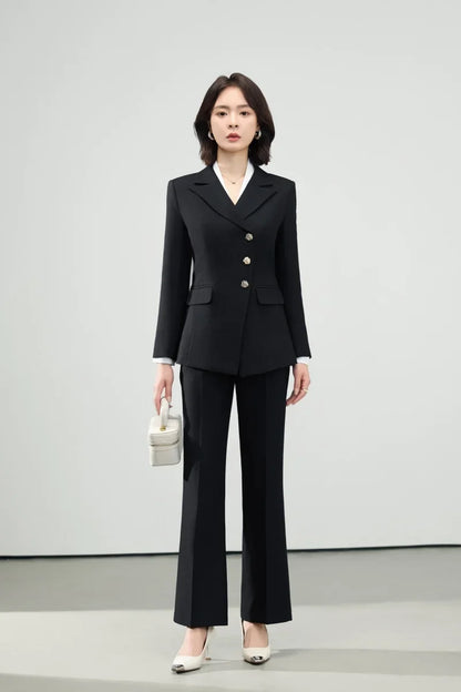 Fashionable professional women's wear, exquisite elegant two-piece suit jacket + pants, new style for autumn/winter 2025
