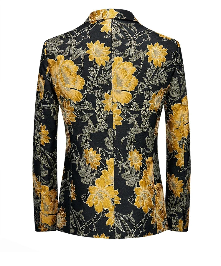 Men's High-Quality Fashion Suit Handsome Personality Stage Performance Banquet Business Casual Wear