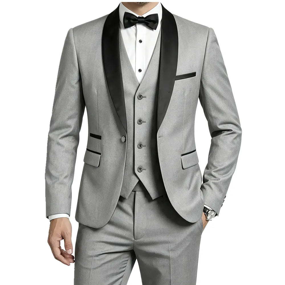 Ensemble de Costume Homme Manteau Gilet Pantalon / Affaires Garçons d'Honneur Mariage Robe Formelle Blazer Pantalon