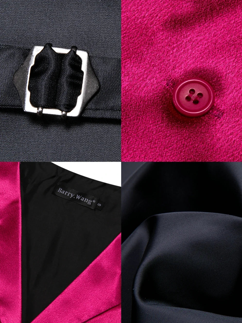 Men's Satin Vest Set with Tie, Bowtie & Pocket Square – Slim Fit for Weddings & Formal Occasions