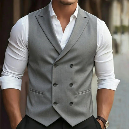 Men's Formal Vest – Double Breasted Waistcoat for Weddings & Business Events