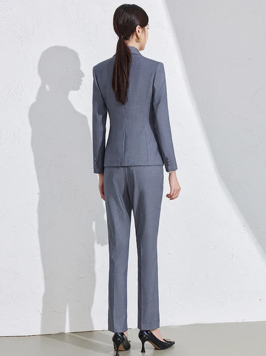 Fashionable Professional Women's Clothing, High Quality Two-Piece Pants + Blazer. Show Elegant Temperament. New 2025