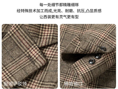 High Qualitys 50% Woolen Men's Suit Jacket Autumn Winter Thicken Warm Business Slim Fit Casual Wedding Groom Coats Tailcoat