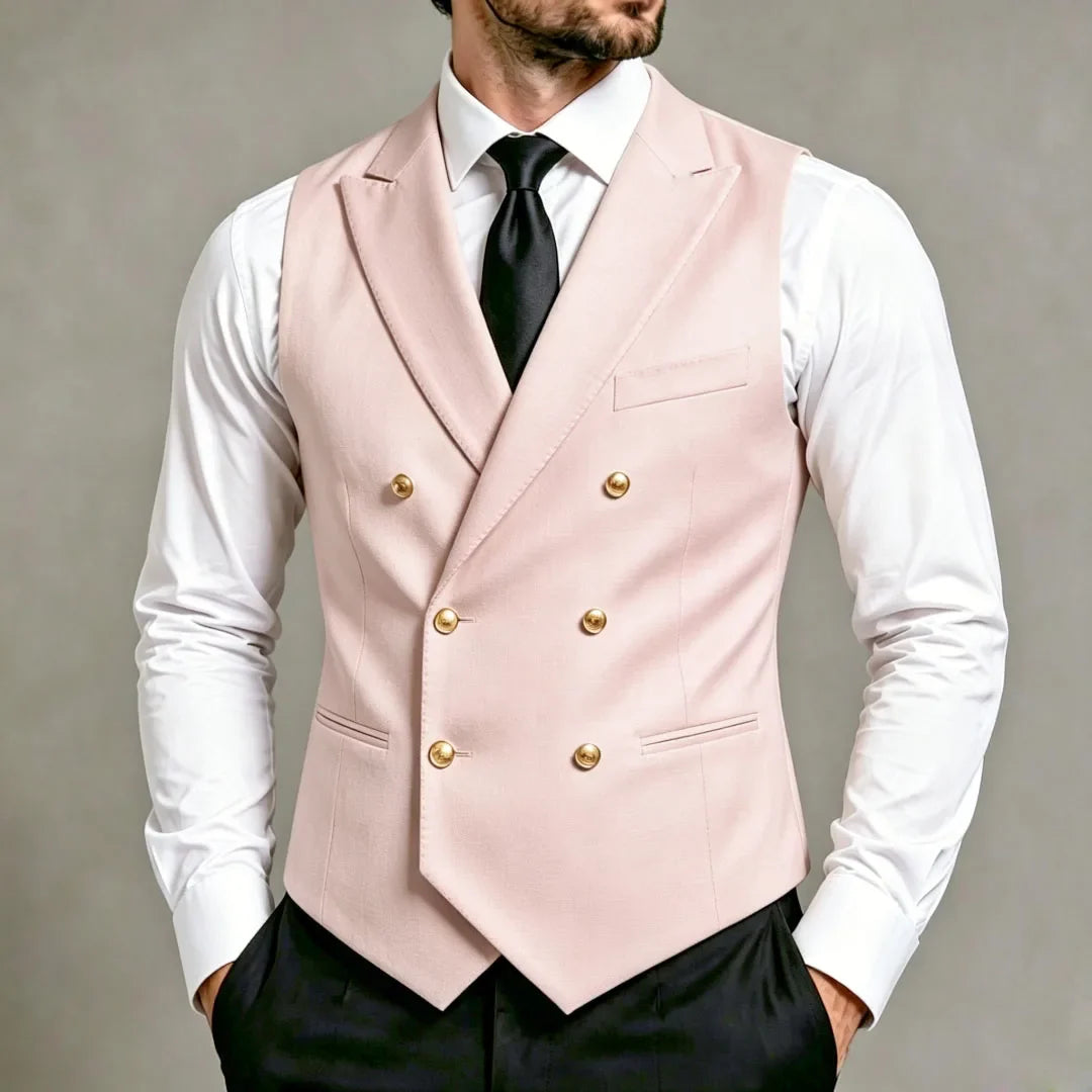 Men's Double Breasted Vest for Wedding & Formal Occasions