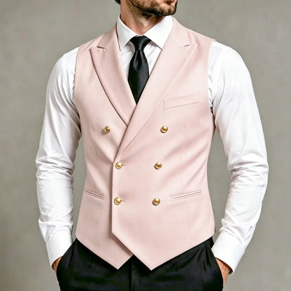 Men's Double Breasted Vest for Wedding & Formal Occasions