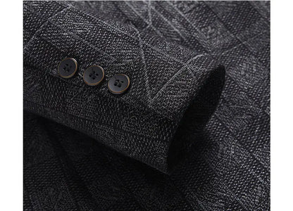 Blazer's New Men's Fashionable Business Wedding Banquet Casual Hosting Dress Showcases A High-end Middle-aged Gentleman Blazer