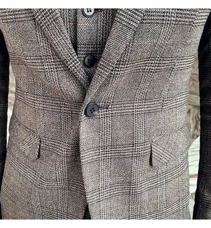 Men's Hemp Linen Suit (Blazer + Pants) – Smart Casual British Style for Business, Wedding & Everyday Wear