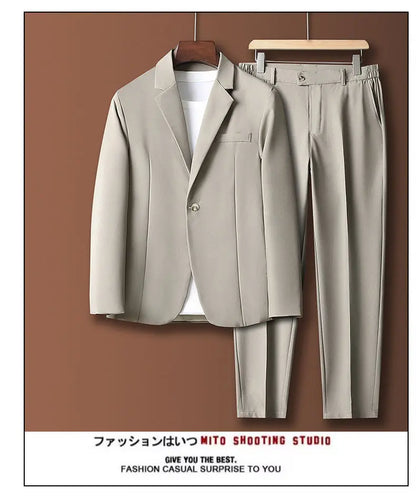 Men's Casual Suit Jacket Korean Style Loose Trendy Single-Breasted Shoulder Spring Autumn Cool Stylish