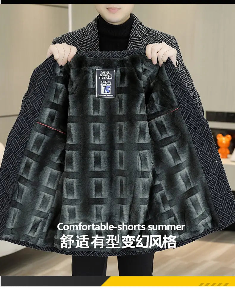 Blazer Autumn and Winter Men's Fashion Outdoor Travel Youth Wedding Slimming Casual Formal Wear with Cotton Warmth Blazer  2025
