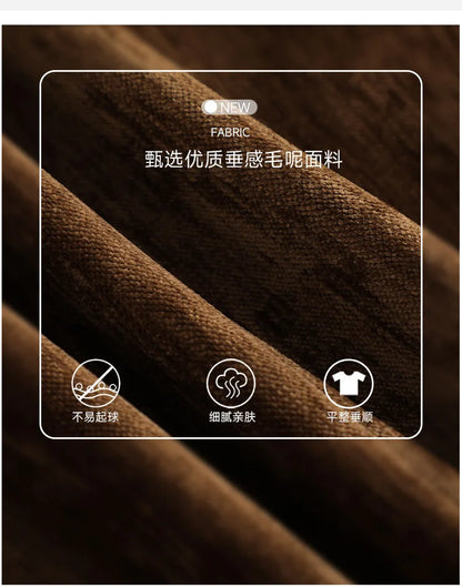 2024 Autumn New Corduroy Elegant Pant Suit Ladies Formal Business Work Wear 2 Piece Set Black Coffee Jacket Blazer And Trouser