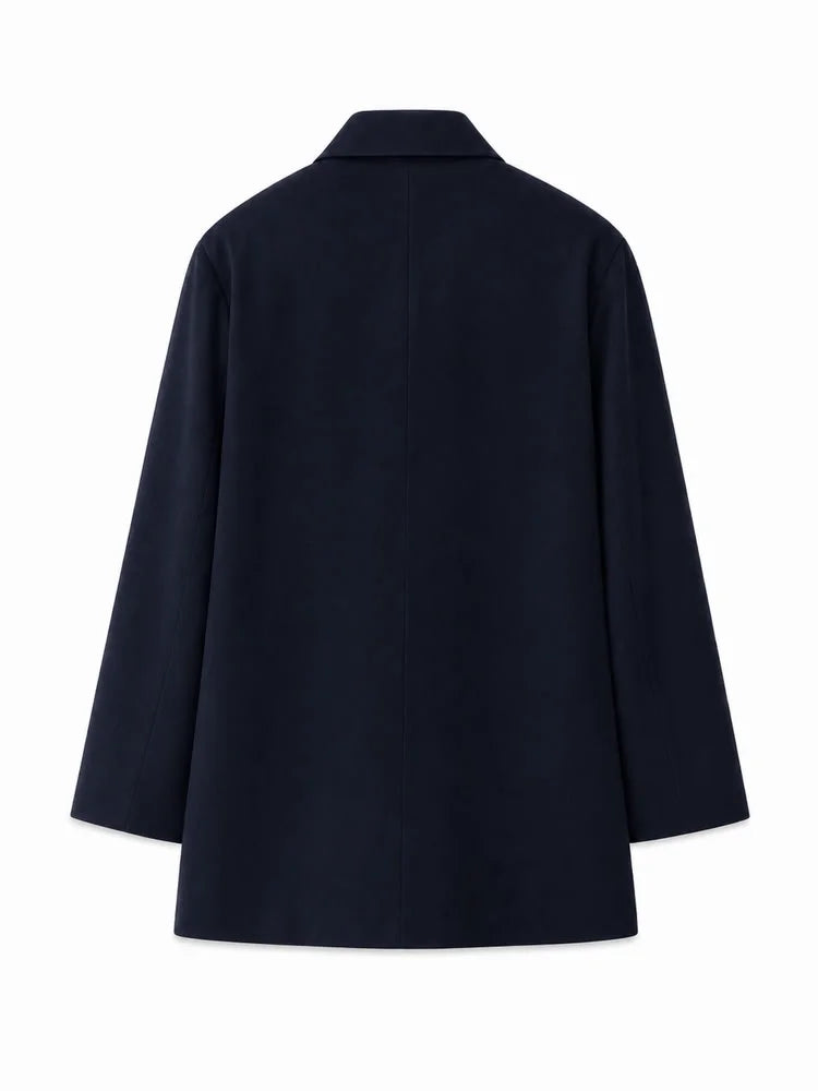 Women Double Breasted Blazer Elegant Office Lady Suit Jacket Oversized Casual Long Sleeve Blazer Spring Autumn Outerwear