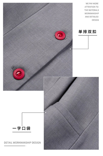 2024 fashionable professional womens clothing. Two-piece long-sleeved suit + pants. High quality slim fit womens business