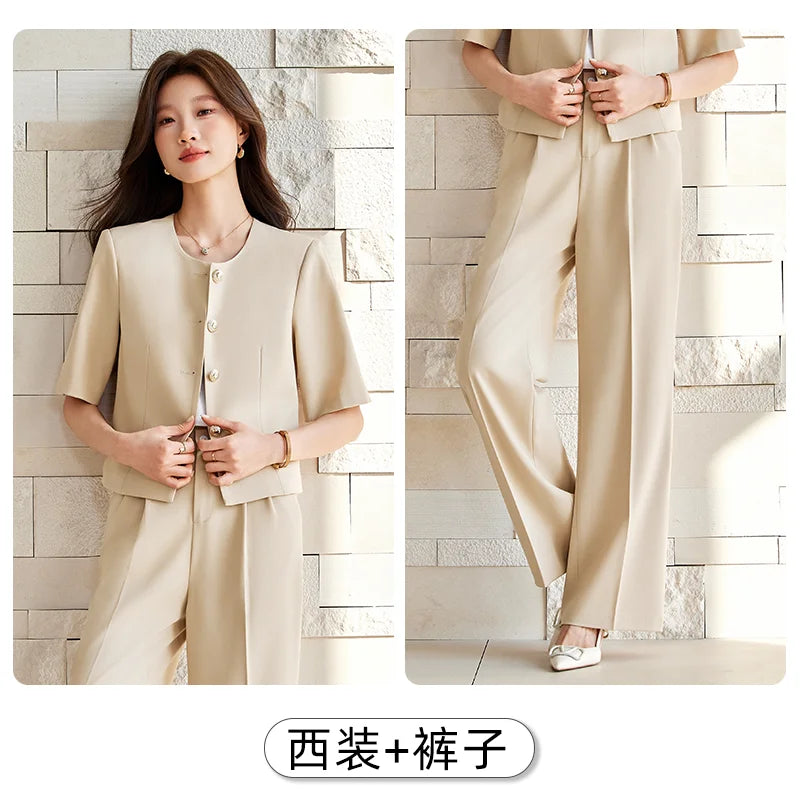 Fashionable Professional Women's Clothing, Two-Piece Blazer+Pants, Exquisite Elegant, 2026 Spring/Summer New Collection