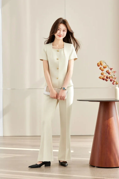 Fashionable professional women's clothing, two-piece jacket+pants, exquisite elegant, 2026 spring/summer new collection
