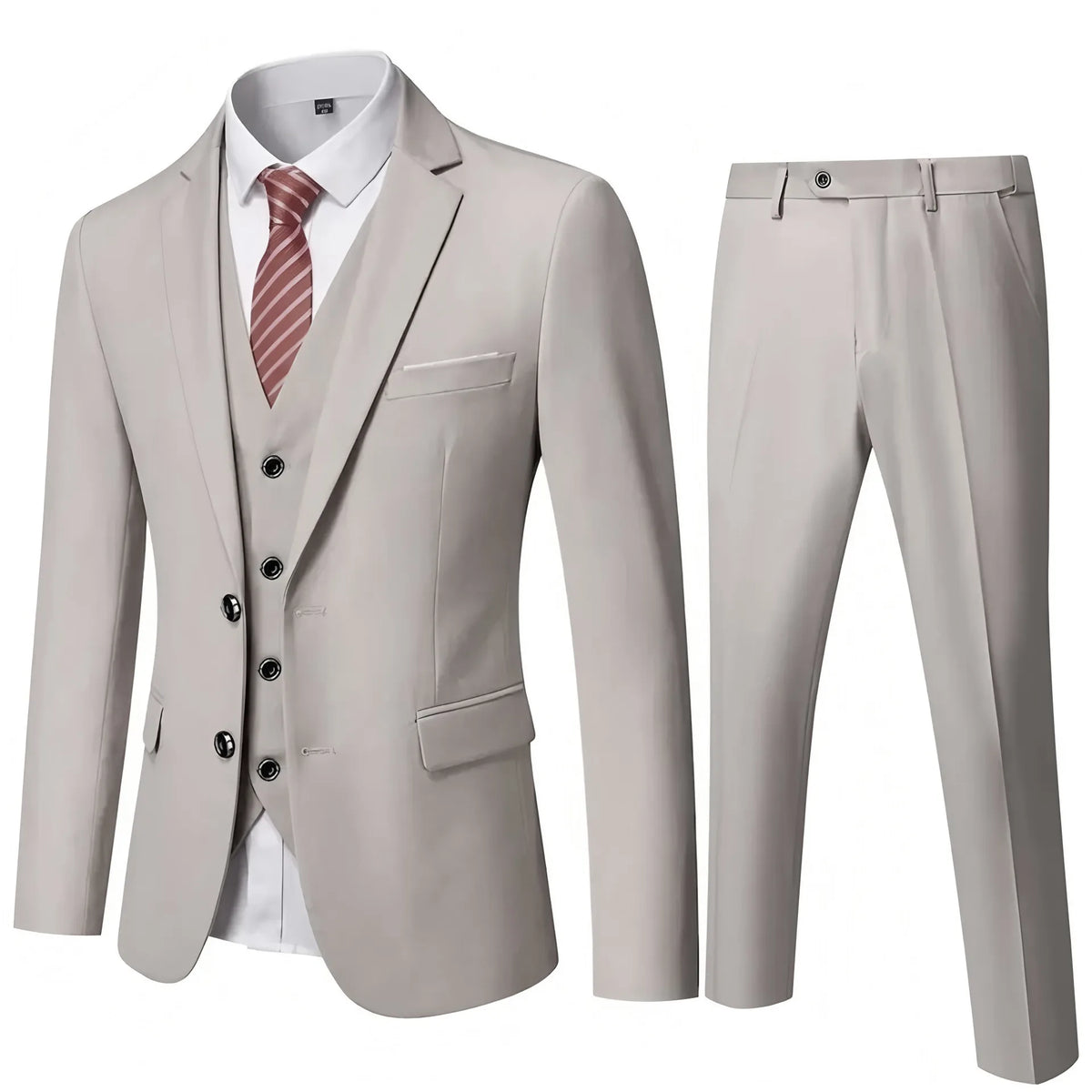 Ensemble Blazer Noir Homme Automne Mariage Soirée 3 Pièces Grande Taille Manteau Blazer, Pantalon et Gilet Homme Noir Mode Costumes Slim Fit