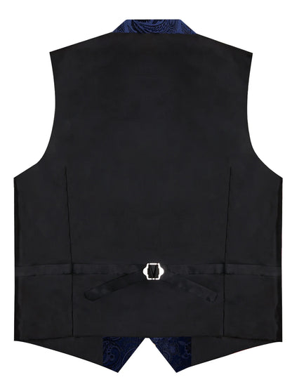 Men's Formal Vest Set with Paisley Pattern, Tie, Pocket Square & Cufflinks for Party & Events