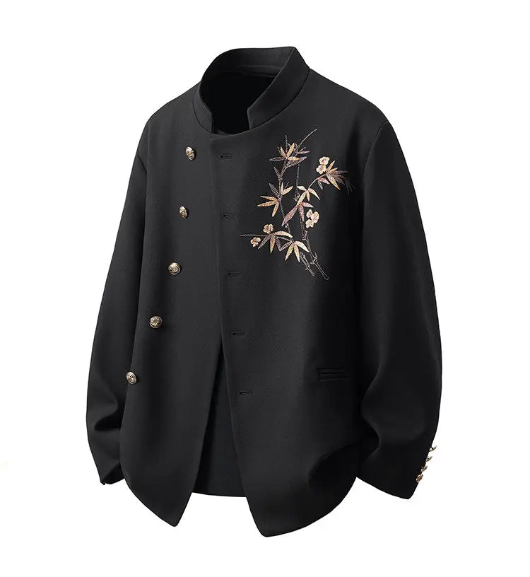 Luxury Man Clothing 2026 Yamamoto Blazer Suits Bamboo Embroidery Designer Mens Chaquetas Hombre Elegantes Chinese Style Uniform