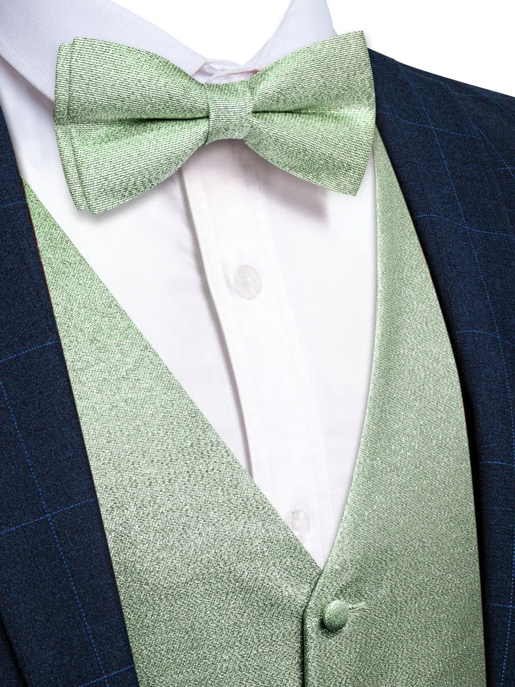 Men's Glitter Vest and Bow Tie Set – Slim Fit Formal Waistcoat for Weddings, Prom and Evening Occasions