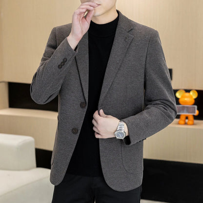Men's Smart Casual Blazer – Single Breasted Suit Jacket for Business & Daily Wear