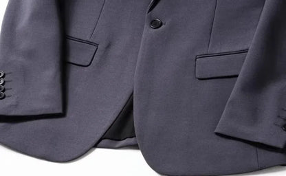Men's Loose HK Style Plaid Blazer Wrinkle-Free Spring Autumn Casual Jacket