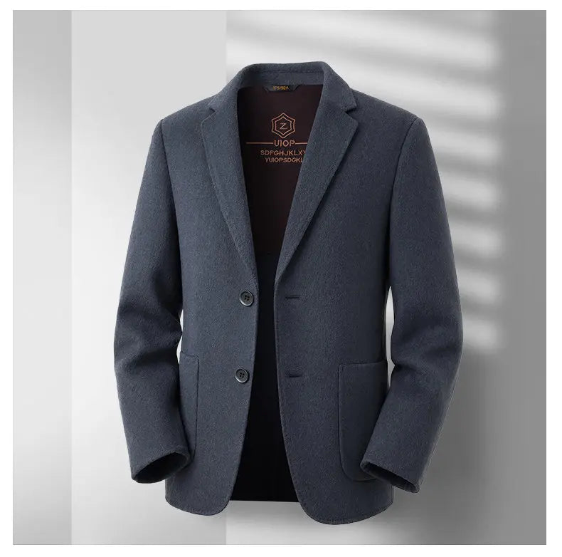 Men's Full Wool Double-Sided Tweed Casual Blazer Five Colors Single-Lining Autumn Winter Well-Structured Casual Business Suit Ja