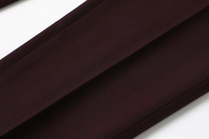 Men's 3-Piece Wedding Suit – Single Breasted Smart Casual Suit for Men – Burgundy, Navy Blue, Black, Dark Grey