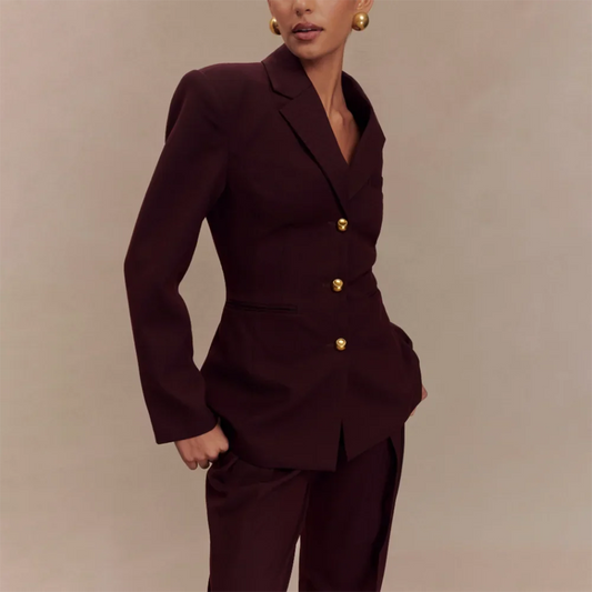 2025 Slim Fit Women Suit Customized Single-breasted Notch Lapel 2Pieces(Jacket+Pants) Business Office Lady Stretch Set