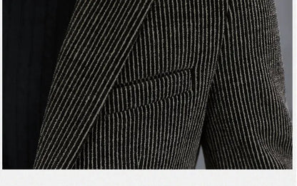 Blazer Autumn and Winter Men Fashionable Outdoor Wedding Slimming Business Casual Korean Version Golden Mink Velvet Girl Blazer