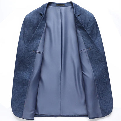 KIDWHXR Spring Autumn Man Suit Outerwear Thin Simple Solid Color Male Blazer Single-breasted Long Sleeve Slim Casual Men Coat