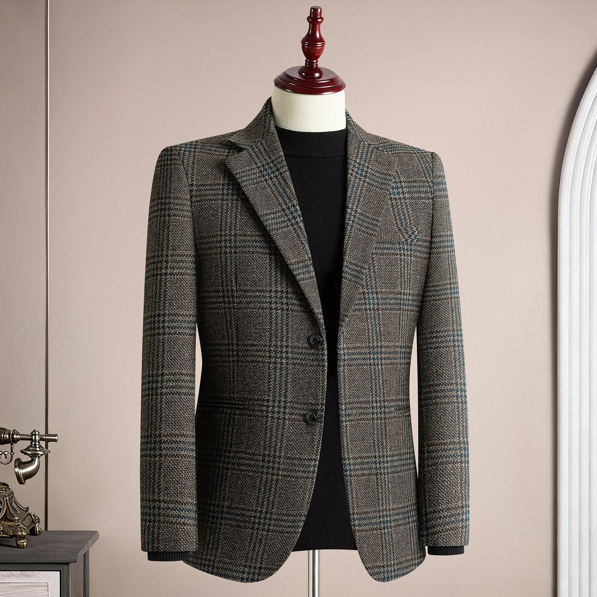 High Quality Retro Fashion 50% Woolen Men's Suit Jacket Autumn Winter Thicken Warm Business Slim Casual Wedding Coats Tailcoat