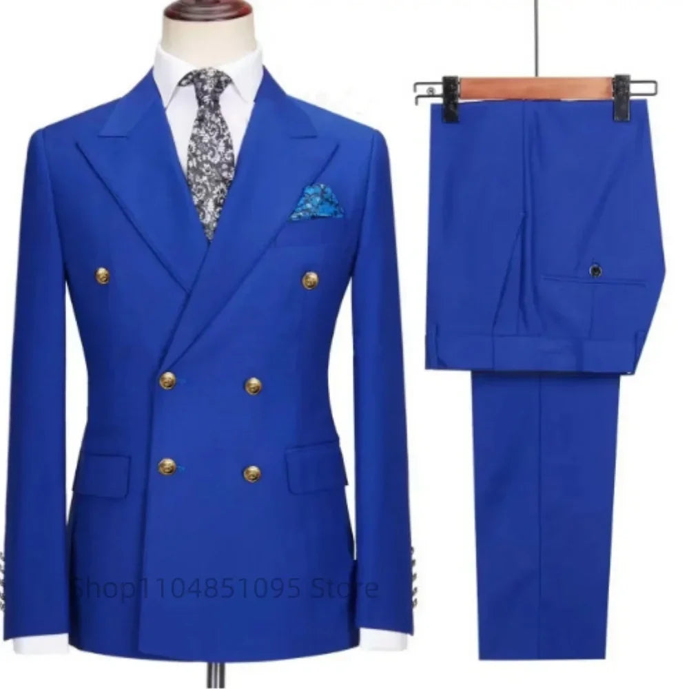 Costume Chic Décontracté Kaki Homme 2 Pièces Tenue De Soirée Formelle Business Mariage Marié Smoking Revers Cranté Veste Et Pantalon Double Boutonnage