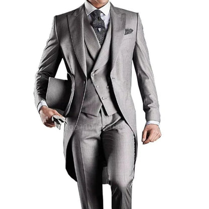 Men's 3-Piece Slim Straight Suit Set for Weddings, Formal Events & Graduation