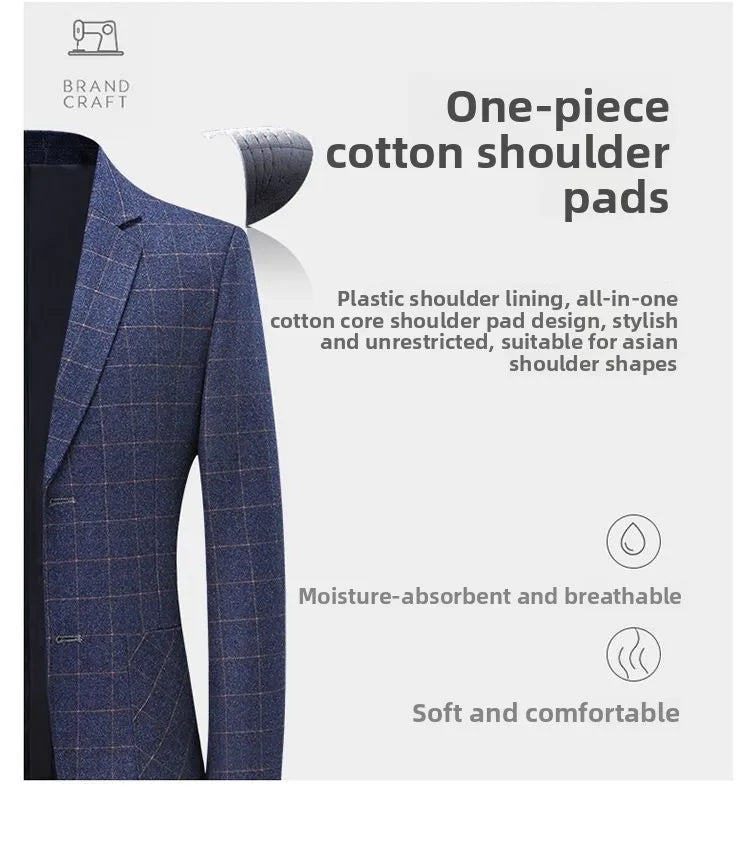 Blazer - New Men's Fashionable Outdoor Travel Premium Business Gentleman Wedding Stylish Multi-purpose Plaid Casual Blazer
